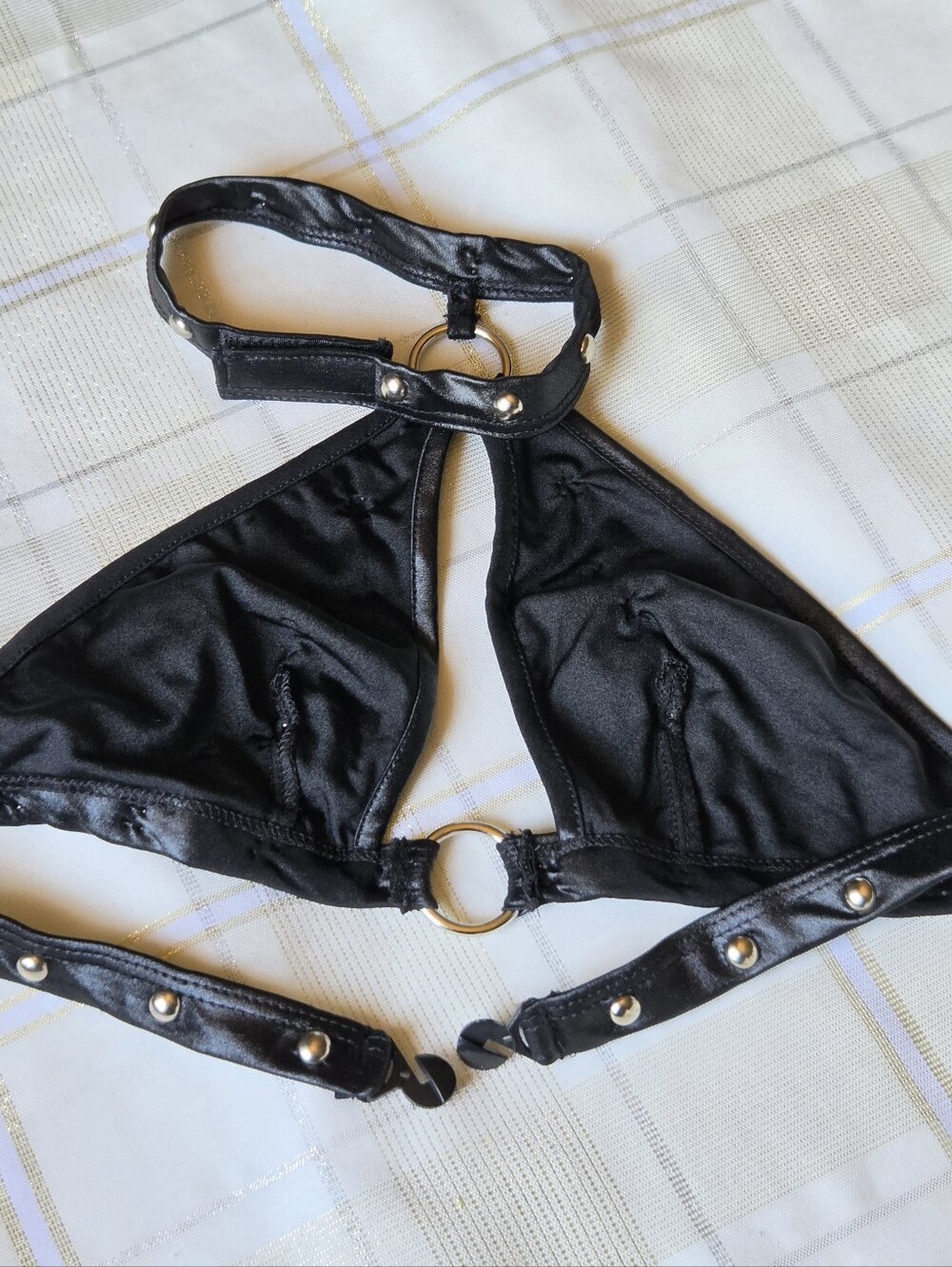 Lust Black Studded Ring-Accent Bikini Set - Picture 4 of 11